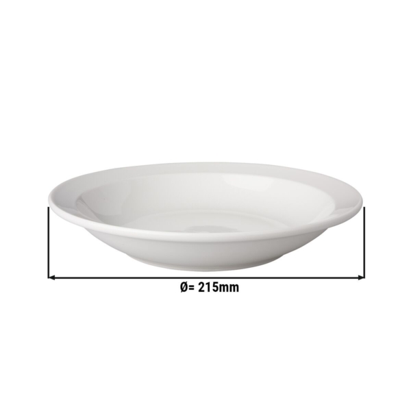 (12 pièces) BUDGETLINE - Assiette creuse Mammoet - Ø 21,5 cm - Blanc