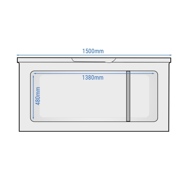 Congélateur bahut - 1500mm - 466 litres - Couvercle inox - Séparateur inclus