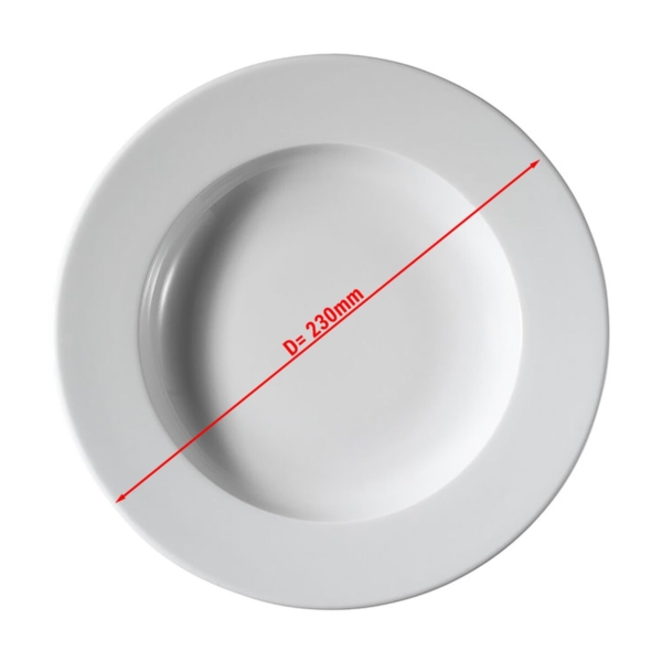 (24 pièces) PERA Blanc - Assiette creuse - Ø 23 cm