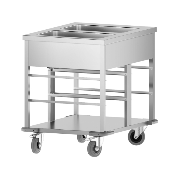 Bain-marie thermique - 2 x GN 1/1 - température de la cuve réglable séparément