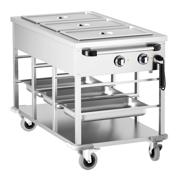 Chariot bain-marie - 3 x GN 1/1