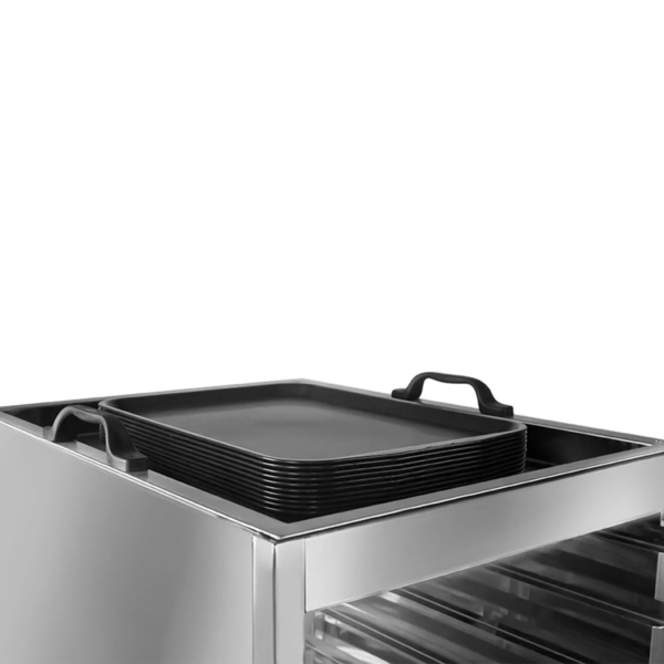 Chariot porte-plateaux inox - pour 18 plateaux de 28 x 40 cm