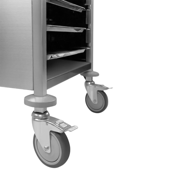 Chariot porte-plateaux inox - pour 18 plateaux de 28 x 40 cm