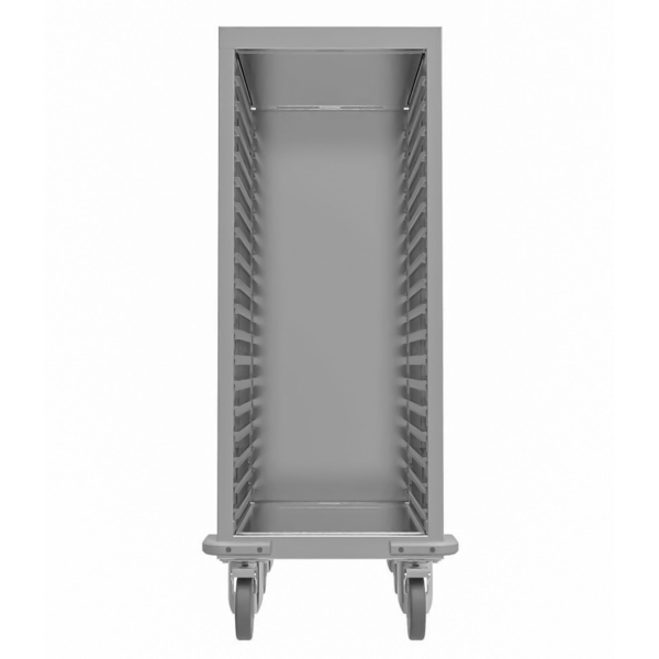 Chariot porte-plateaux inox - pour 18 plateaux EN 60 x 40 cm