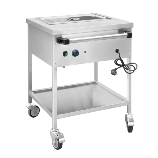 Chariot bain-marie thermique - 1x GN 1/1