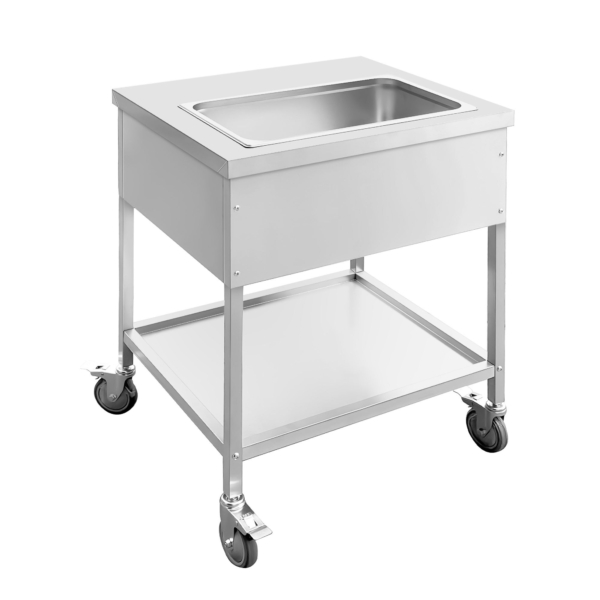 Chariot bain-marie thermique - 1x GN 1/1