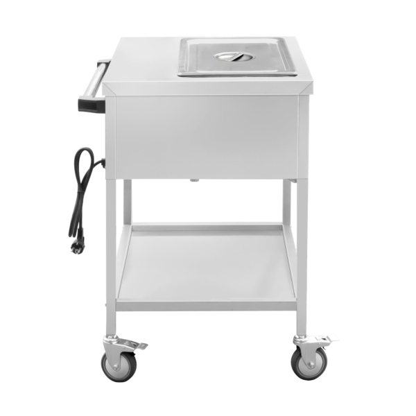 Chariot bain-marie thermique - 1x GN 1/1