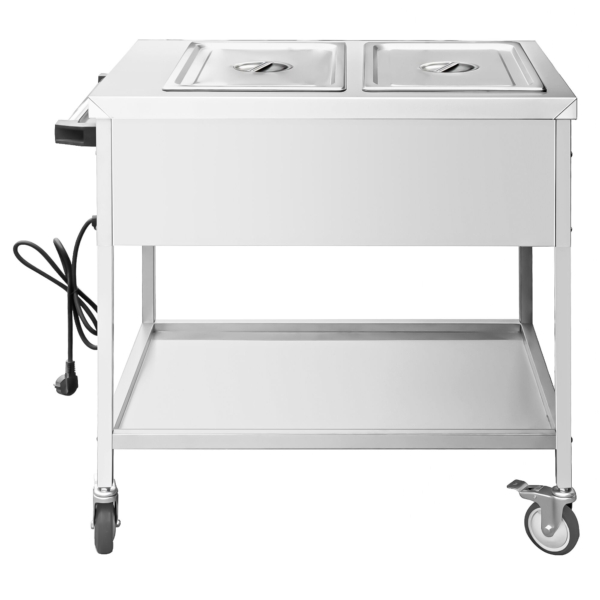 Chariot bain-marie thermique - 2x GN 1/1