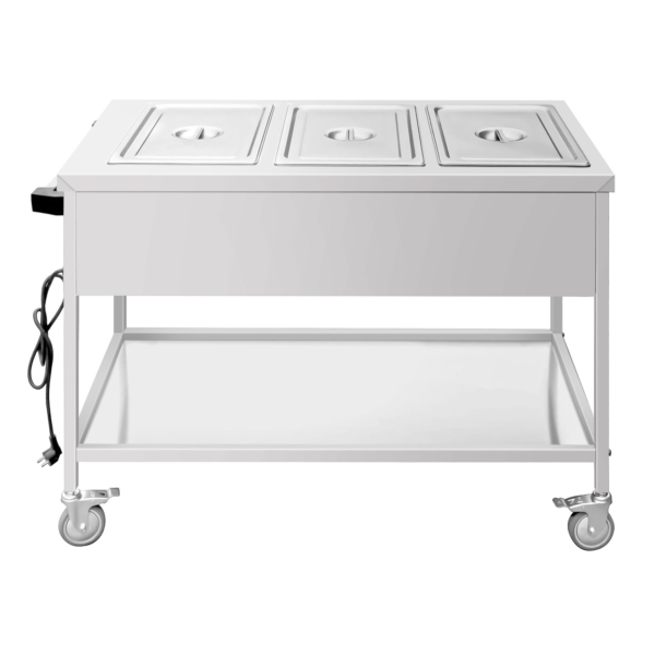 Chariot bain-marie thermique - 3x GN 1/1