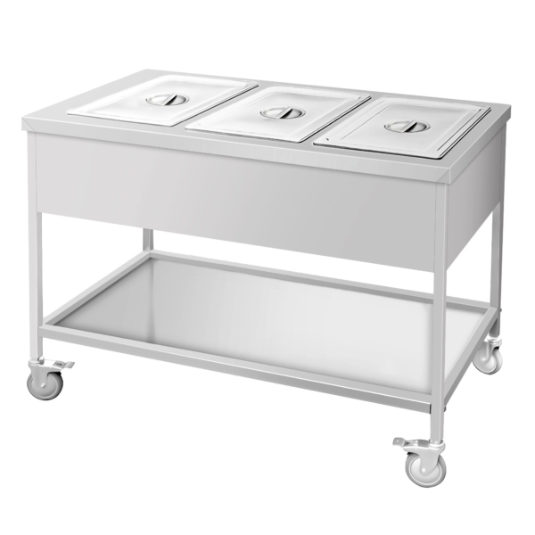 Chariot bain-marie thermique - 3x GN 1/1