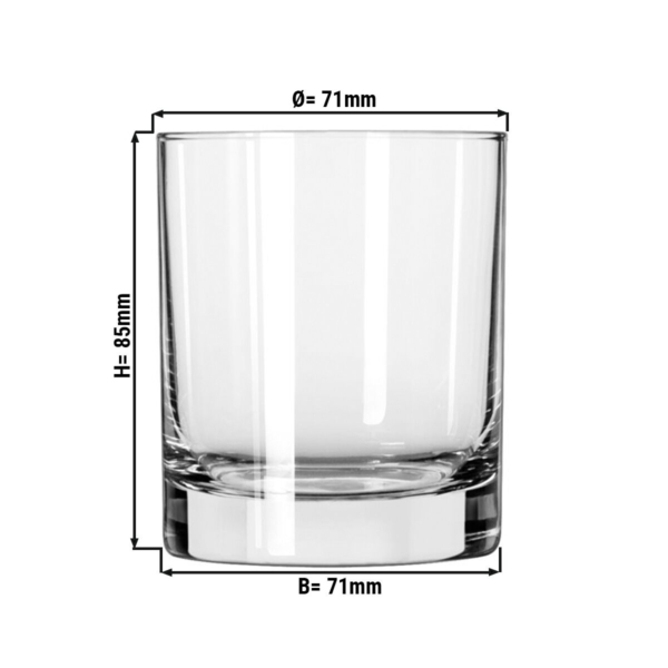 (12 pièces) Verres à boire universels - CHICAGO - 207 ml - Transparent