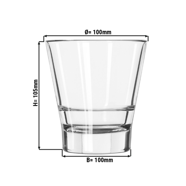 (12 pièces) Verre à boire polyvalent - GILDE - 355 ml - Transparent