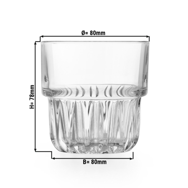 (12 pièces) Verre à boire polyvalent - EVEREST - 207 ml - Transparent