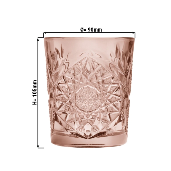 (6 pièces) Verre à boire polyvalent - HOBSTAR - 350 ml - Rose