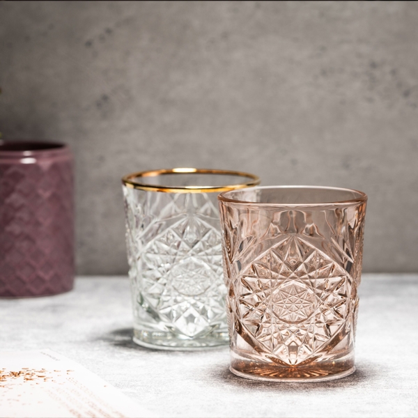 (12 pièces) Verre polyvalent - HOBSTAR - 350 ml - Rose