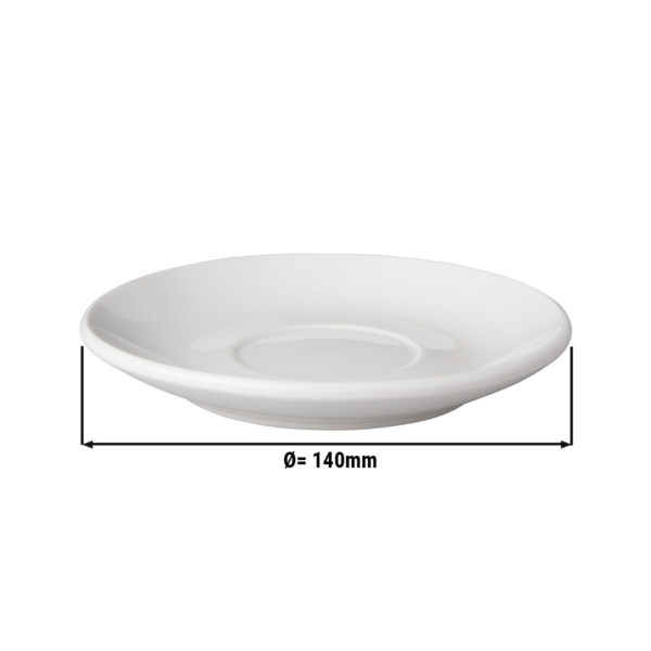 (12 pièces) BUDGETLINE - Soucoupe Mammoet - Ø 14 cm - Blanc