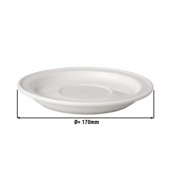 (12 pièces) BUDGETLINE - Soucoupe Mammoet - Ø 17 cm - Blanc