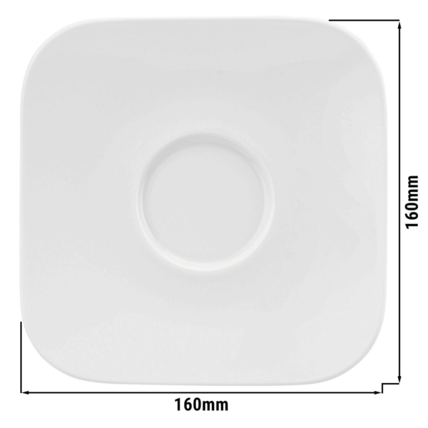 (6 pièces) SELTMANN WEIDEN | Soucoupe - rectangulaire grande - 160x160mm