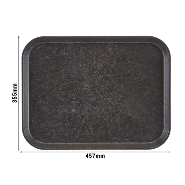 (12 pièces) CAMBRO | Plateau en polyester Versa - Rectangulaire - 457x355mm - Profil haut - Gris clair