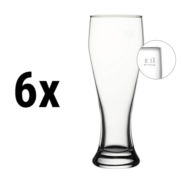 (6 pièces) Verre à bière de blé - BEER SPECIALS - 415 ml - calibré à 300 ml