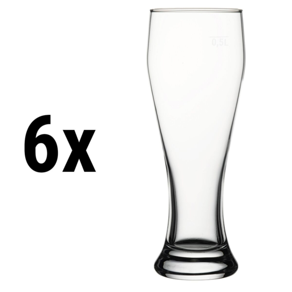 (6 pièces) Verre à bière de blé - BEER SPECIALS - 665 ml - calibré à 500 ml