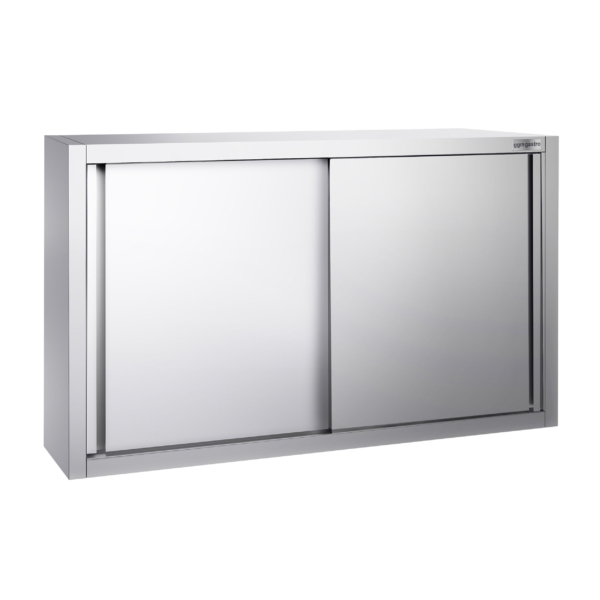 Armoire murale en inox PREMIUM - 1200x400mm - avec porte coulissante - hauteur 800mm