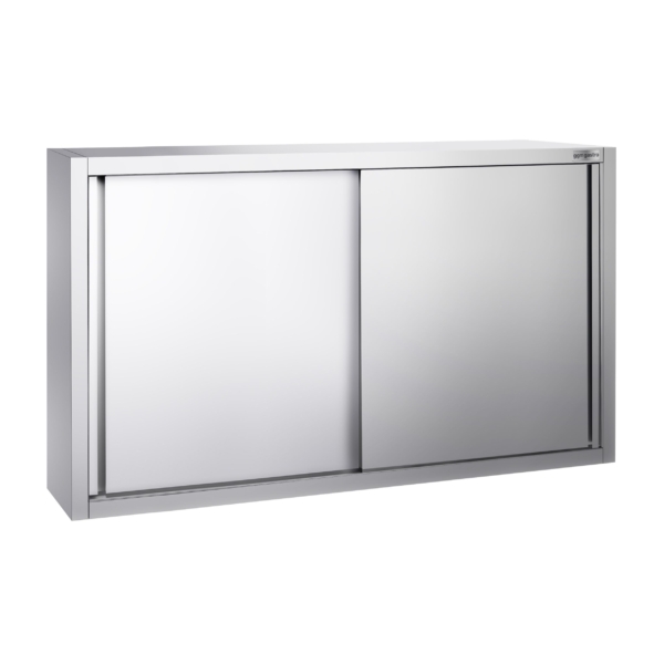 Armoire murale en inox PREMIUM - 1400x400mm - avec porte coulissante - hauteur 1000mm