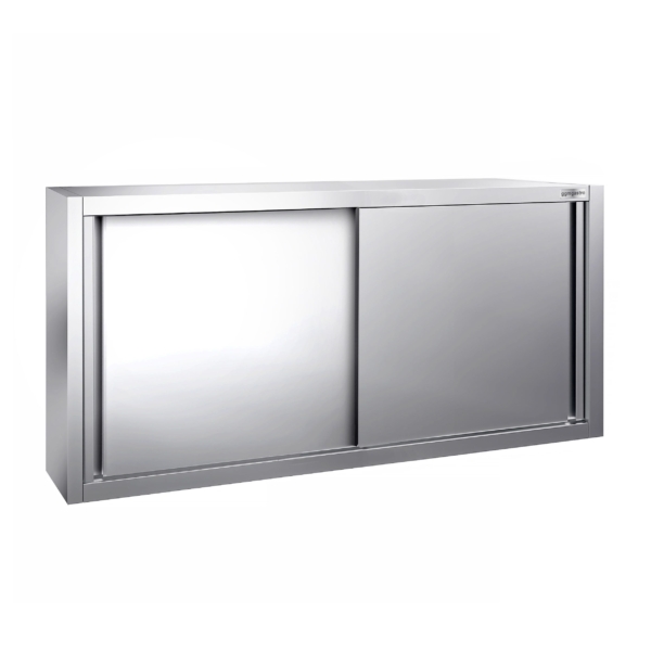 Armoire murale en inox PREMIUM - 1400x400mm - avec porte coulissante - hauteur 650mm