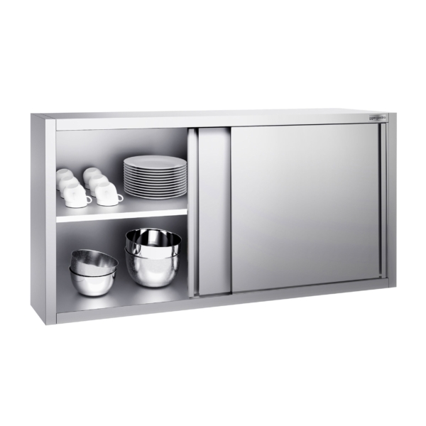 Armoire murale en inox PREMIUM - 1800x400mm - avec porte coulissante - hauteur 800mm