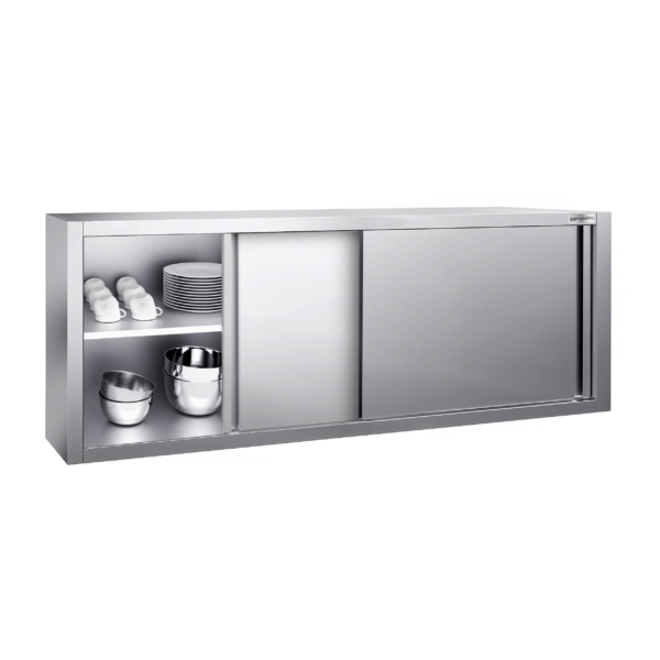 Armoire murale en inox PREMIUM - 2000x400mm - avec porte coulissante - hauteur 650mm