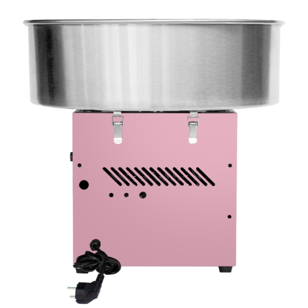 Machine à sucre filé - Ø 520mm - 950 Watts - Rose - avec protection anti-éclaboussures