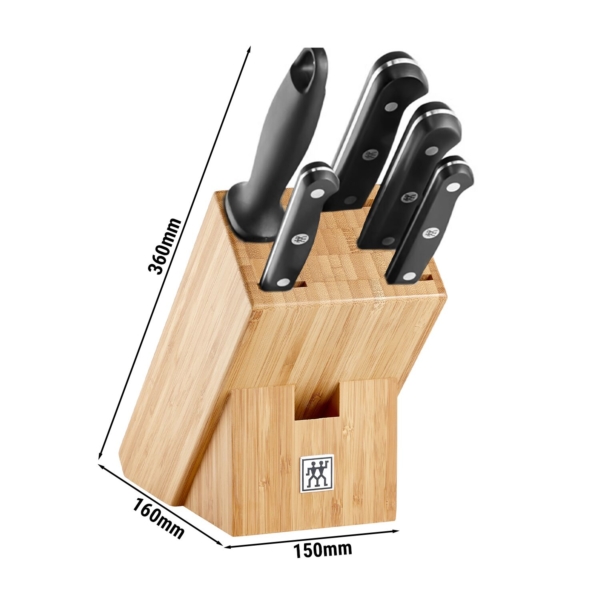 ZWILLING | GOURMET - Ensemble de blocs de couteaux - 7 pièces - Naturel