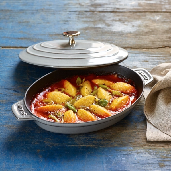 STAUB | SPECIALITIES - Plat à four avec couvercle - ovale - 230 mm - Fonte - Gris Graphite