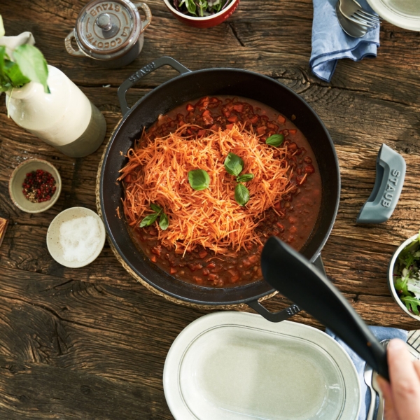 STAUB | SPECIALITIES - Wok avec couvercle en verre - Ø 300mm - Fonte - Noir