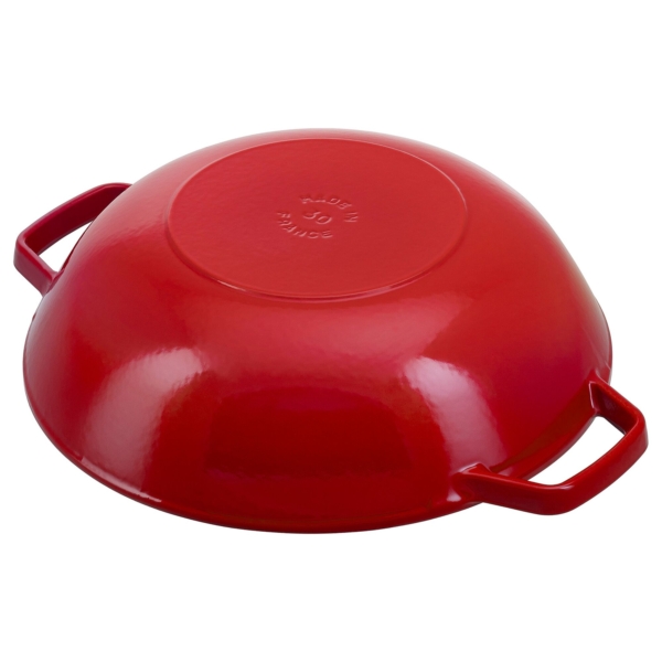 STAUB | SPECIALITIES - Wok avec couvercle en verre - Ø 300mm - Fonte - Rouge cerise