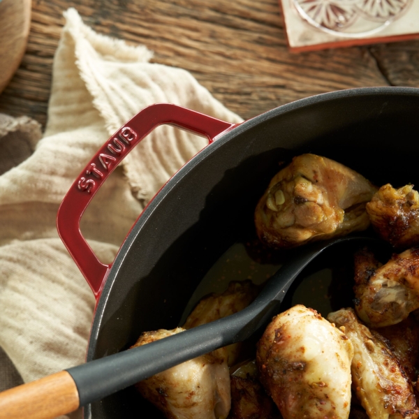 STAUB | SPECIALITIES - Wok avec couvercle en verre - Ø 300mm - Fonte - Rouge cerise