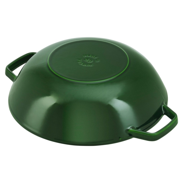 STAUB | SPECIALITES - Wok avec couvercle en verre - Ø 300mm - Fonte - Vert basilic