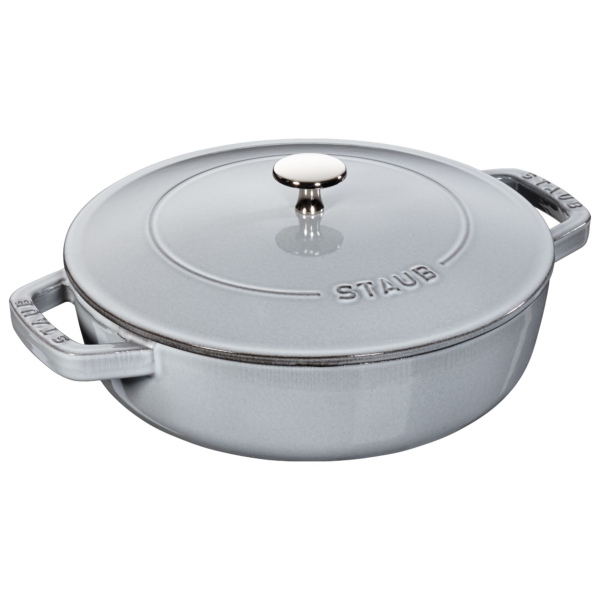 STAUB | BRAISERS - Cocotte avec Chistera Drop-Structure - 240mm - Fonte - Gris Graphite