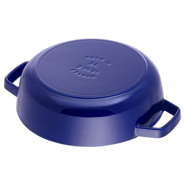 STAUB | BRAISERS - Cocotte avec Chistera Drop-Structure - 280mm - Fonte - Bleu foncé