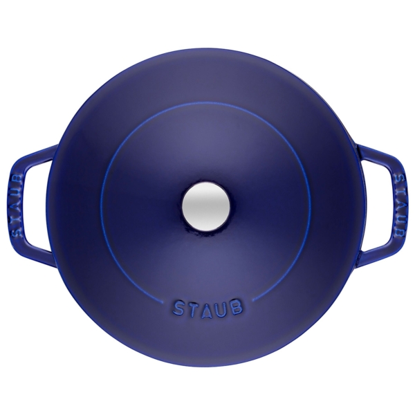 STAUB | BRAISERS - Cocotte avec Chistera Drop-Structure - 280mm - Fonte - Bleu foncé