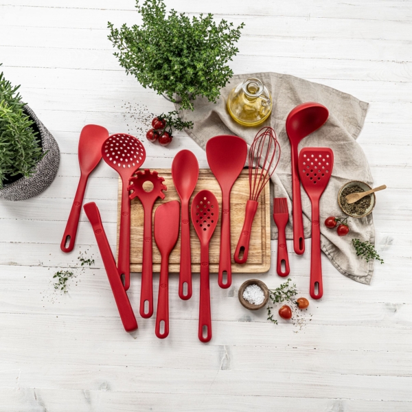 BALLARINI | ROSSO - Spatule à pâte - 280 mm - Silicone - Rouge