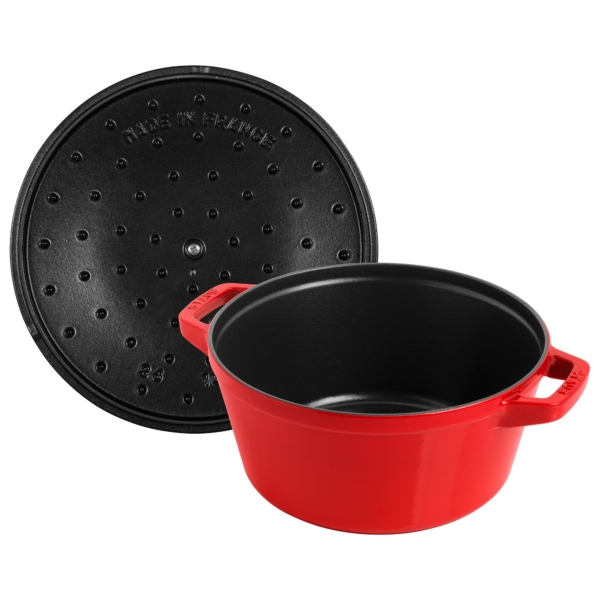 STAUB | STACKABLE SET - Set de casseroles - 2 pcs - Ø 240mm - Fonte - Rouge cerise