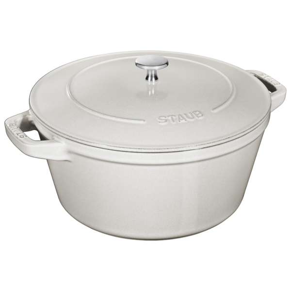 STAUB | STACKABLE SET - Set de casseroles - 2 pcs - Ø 240mm - Fonte - Truffe blanche