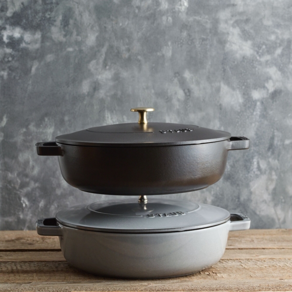 STAUB | BRAISERS - Cocotte avec Chistera Drop-Structure - 240mm - Fonte - Noir