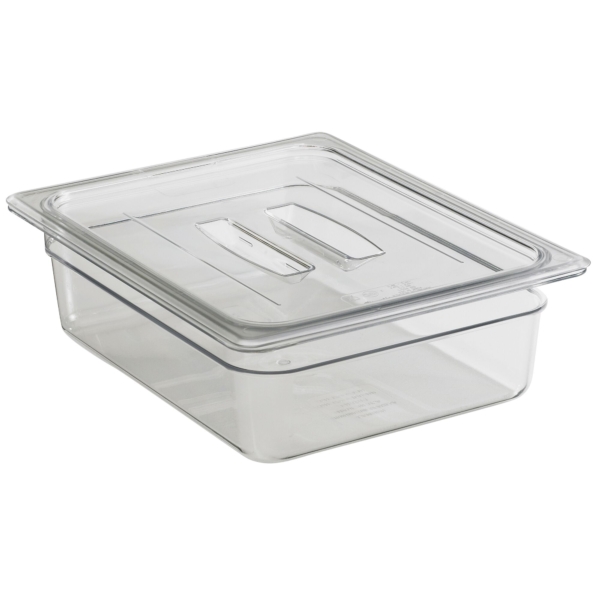 (6 pièces) CAMBRO | CAMWEAR® - Couvercle GN en polycarbonate 1/2 - avec poignée - Transparent