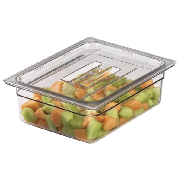 (6 pièces) CAMBRO | CAMWEAR® - Couvercle GN en polycarbonate 1/2 - avec poignée - Transparent