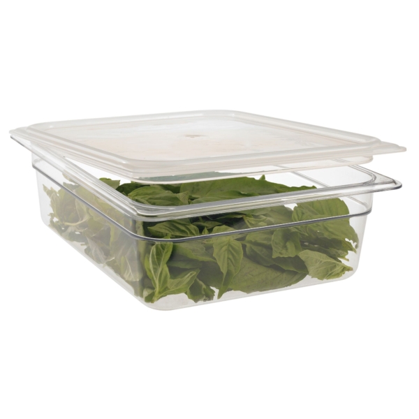 (6 pièces) CAMBRO | CAMWEAR® - Conteneur GN 1/2 en polycarbonate - Transparent - Profondeur 100 mm