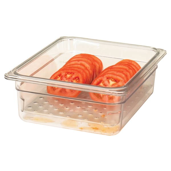 (6 pièces) CAMBRO | CAMWEAR® - Conteneur GN 1/2 en polycarbonate - Transparent - Profondeur 100 mm