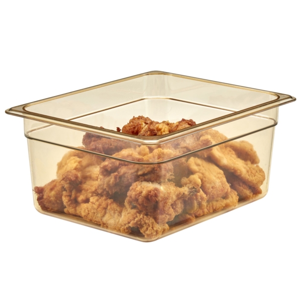 6 pièces CAMBRO | H-PAN™ - Conteneur GN résistant à la chaleur 1/2 - Ambre - Profondeur 150 mm