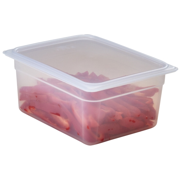 6 pièces CAMBRO | CAMWEAR® - Conteneur GN en polypropylène 1/2 - laiteux - Profondeur 150 mm